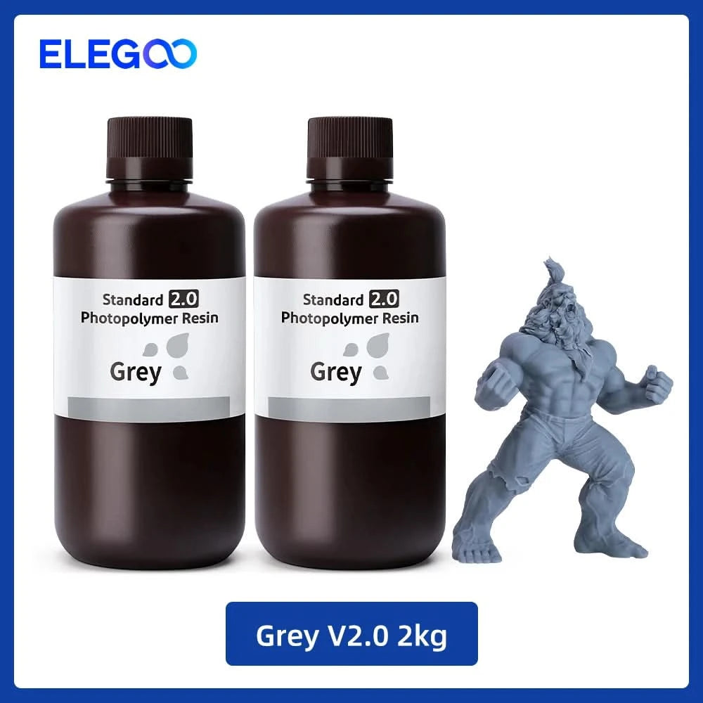 Elegoo 1KG/2KG/4KG UV-Harz 2.0 für 3D-Drucker SATURN 3 ULTRA 3D-Druckmaterial UV-Harz normal 1kg Flüssigkeitsflasche