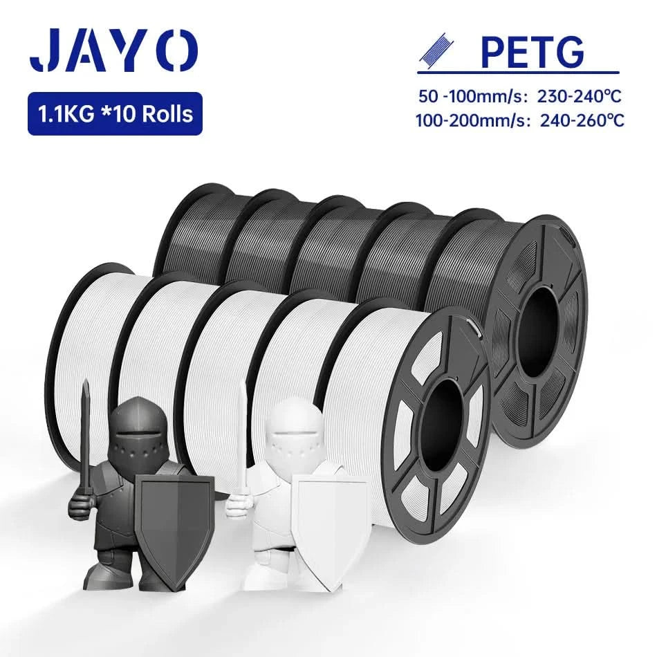JAYO PLA / ABS / PETG / Silk / ASA / TPU / PLA+ Filament 10 Rollen 3D-Drucker-Filament 1.75MM 0.65/1/1.1KG sauber gewickeltes 3D-Filament