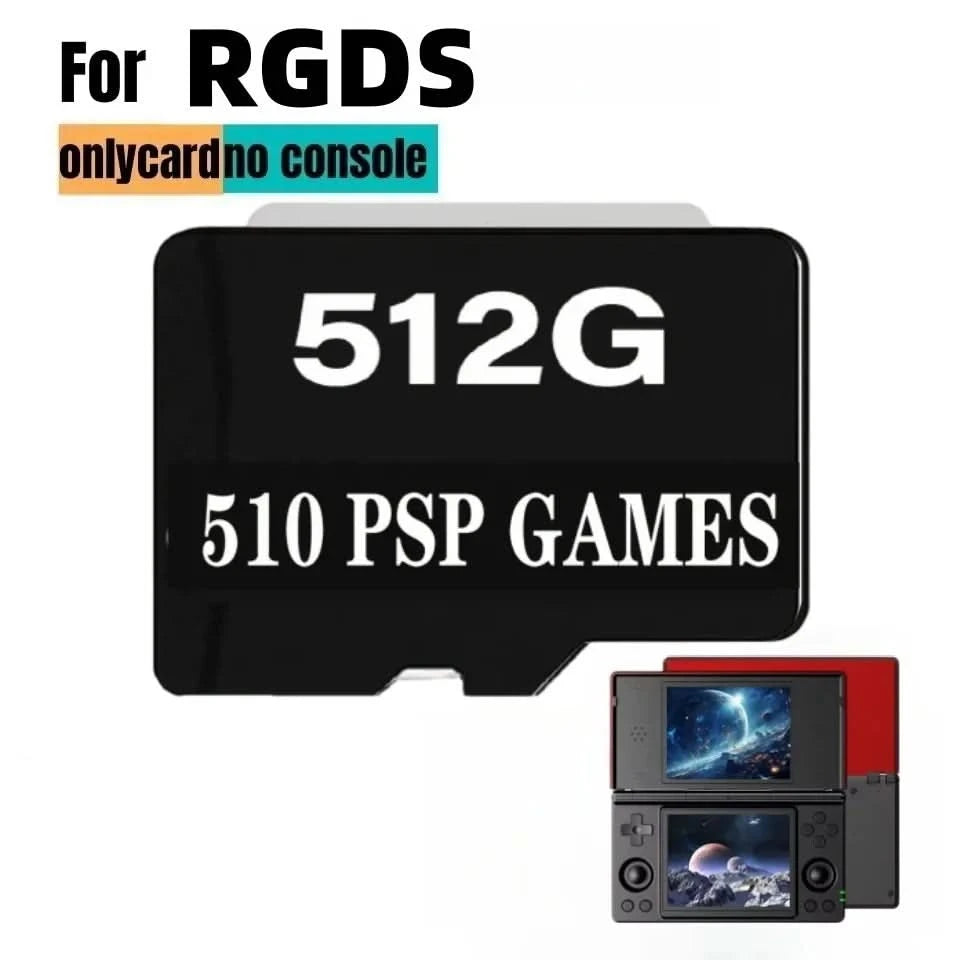 TF Card for Anbernic RG DS Popular Classic Retro Game PSP PS2 3DS Android 14 Portable Handheld 512G Sd Card Gifts