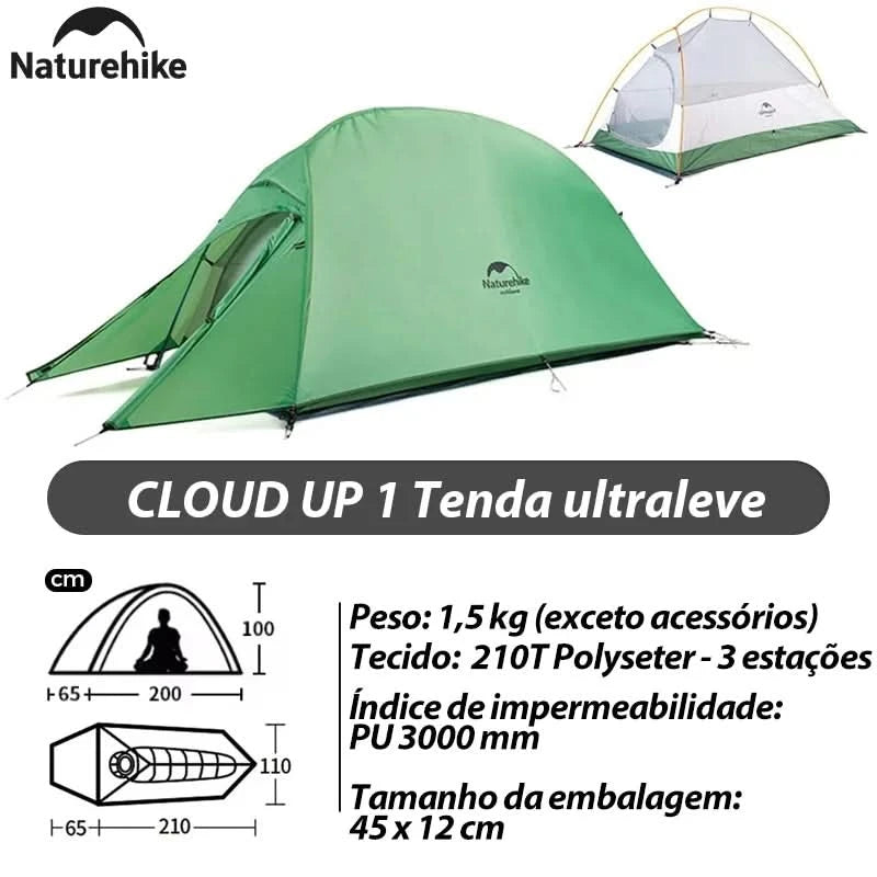 Naturehike Brazil Cloud Up 1-2-3P Camping Rucksack Outdoor Ultraleicht Wasserdichtes Zelt Camping Strandzelt