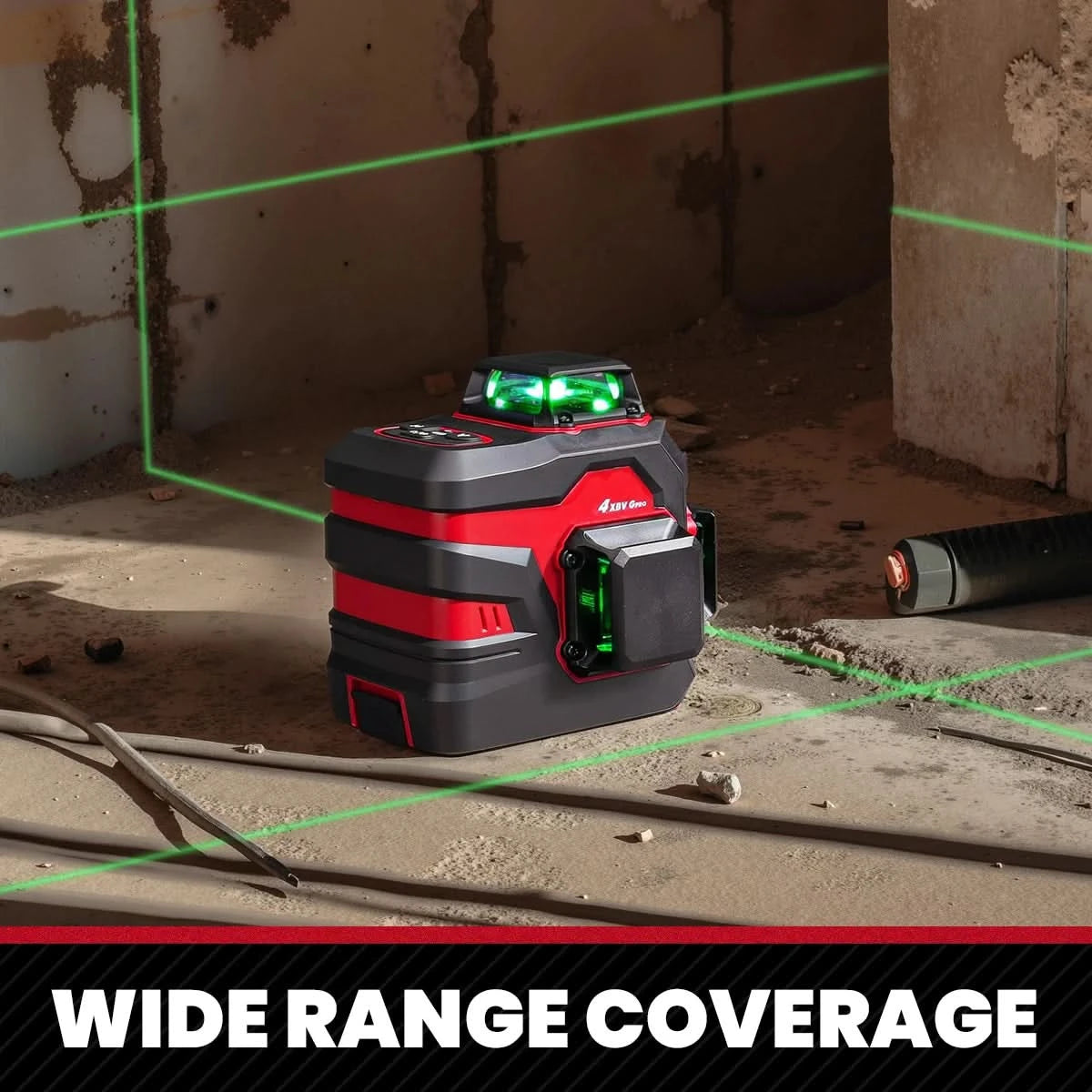 YEVOLT Laser Level Green 12/16-Line 3/4-Plane Self-leveling 360 Horizontal & Vertical Accurate Measuring Tool-YVGLL4XS-Series