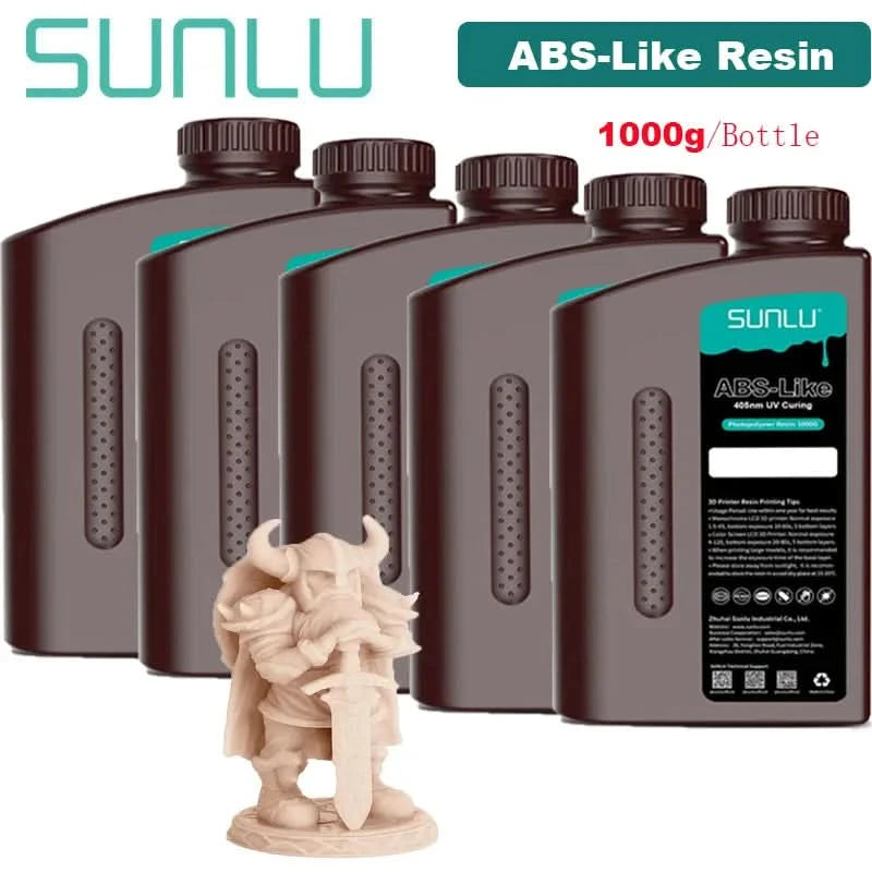 SUNLU 5KG ABS-Like/ Standard / Water-Wash/ 14K High Precision Resin 405nm Rapid UV-Curing Photopolymer Resin 1KG/Bottle