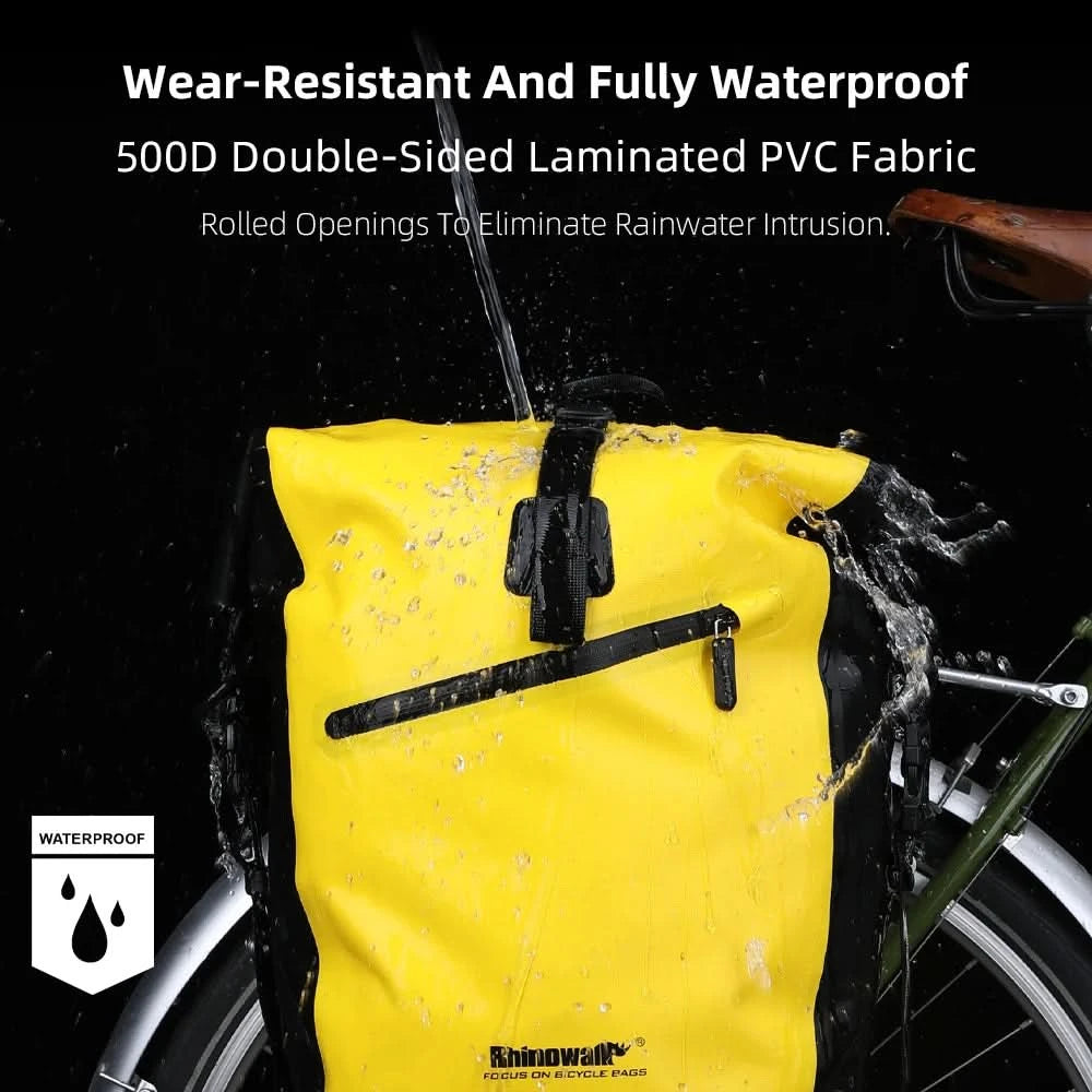 Rhinowalk Wasserdichte Fahrradtasche 20L/27L Reise Radtasche Korb Fahrrad Gepäckträger Hinten Sattel Tasche Fahrradtaschen & Packtaschen