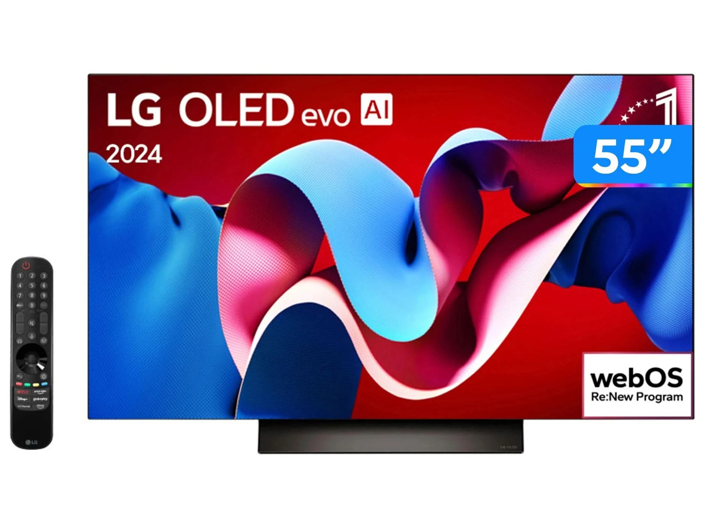 Smart TV 55" 4K LG OLED Evo OLED55C4 120Hz Native α9 Gen7 Prozessor Wi-Fi und Bluetooth 4 HDMI 3 USB