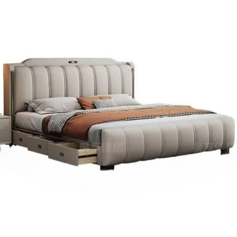 Bedsrooms Uniques Beds Frame Headboard Modern Luxury Beds Twin Storage Camas De Casal De Luxo Home Furniture Accessories