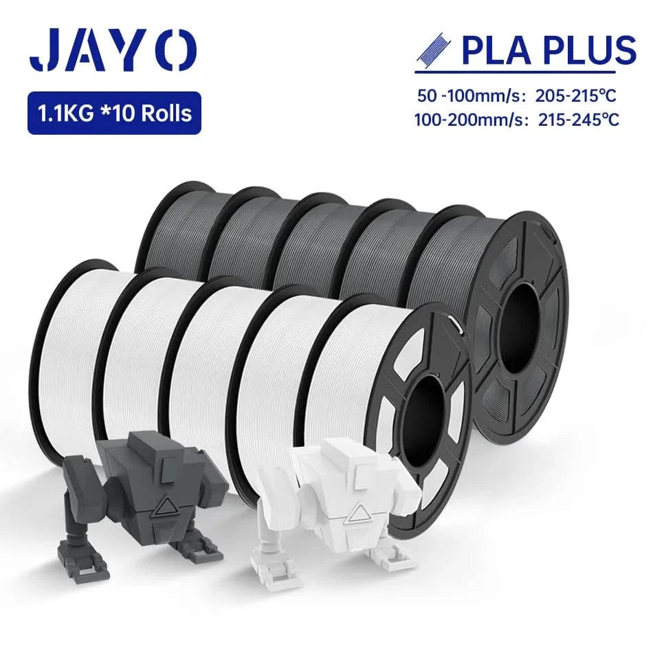 JAYO PLA / ABS / PETG / Silk / ASA / TPU / PLA+ Filament 10 Rollen 3D-Drucker-Filament 1.75MM 0.65/1/1.1KG sauber gewickeltes 3D-Filament