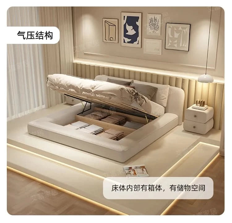 Queen Size Marriage Bed Modern Minimalist Multifunctional Bedroom Bed Storage Space Camas De Casal De Luxo Home Furniture