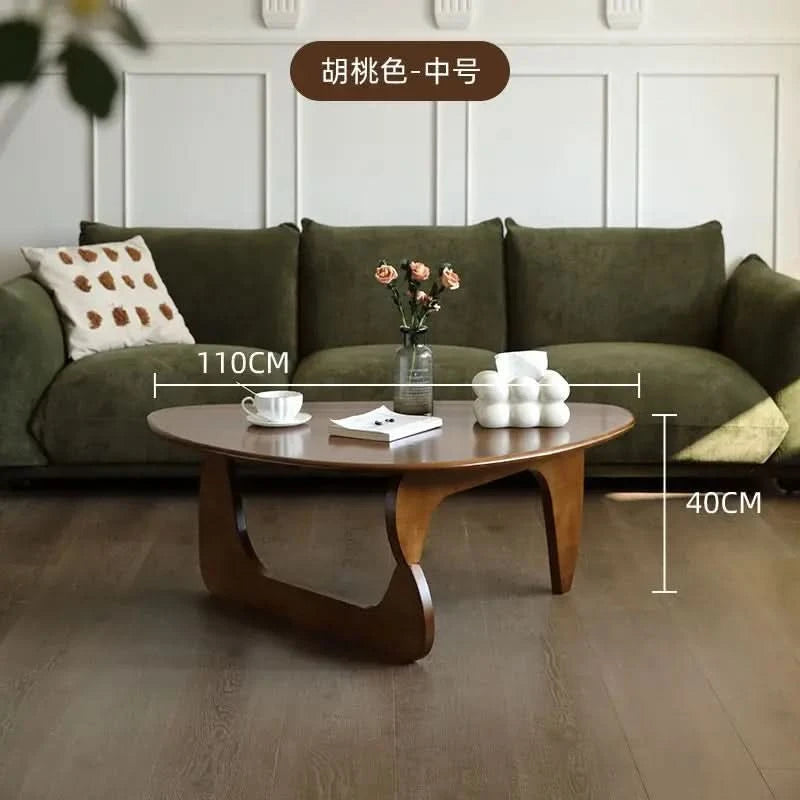 Modern simple creative round coffee table household small apartment living room tempered glass coffee table Internet celebrity