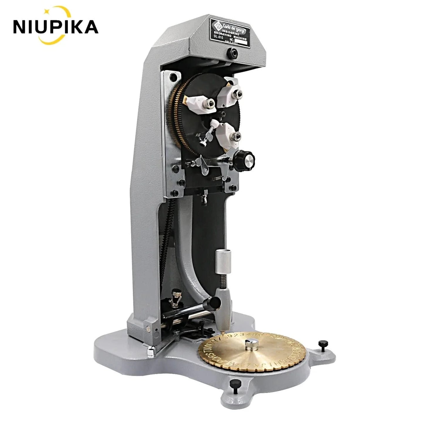 NIUPIKA Ringinnengravurmaschine Standard-Buchstabenblock Wählrad Plotter Gold Silber Schmuck DIY Werkzeuge Graviermaschine