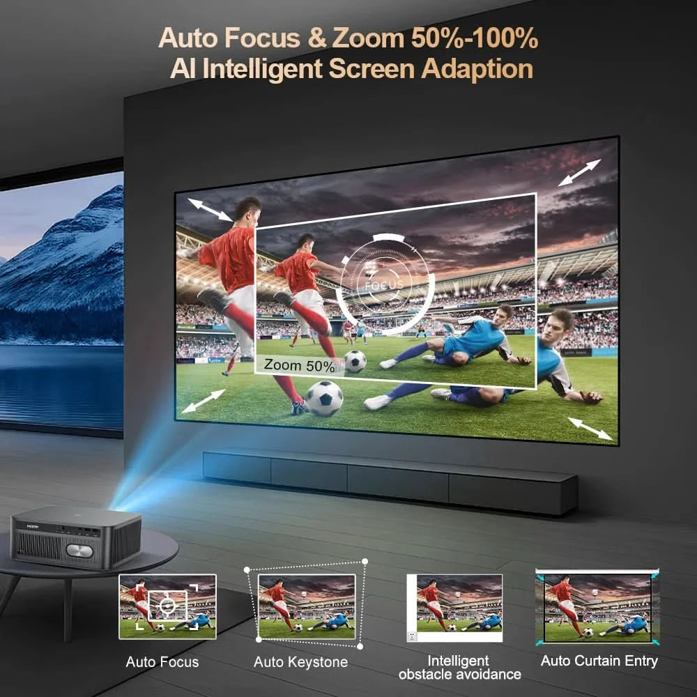 ThundeaL TD98Pro 1080P Full HD Projektor 4K Android WiFi Beamer Autofokus TD98 Pro 3D Smart Heimkino Video Outdoor Projektor