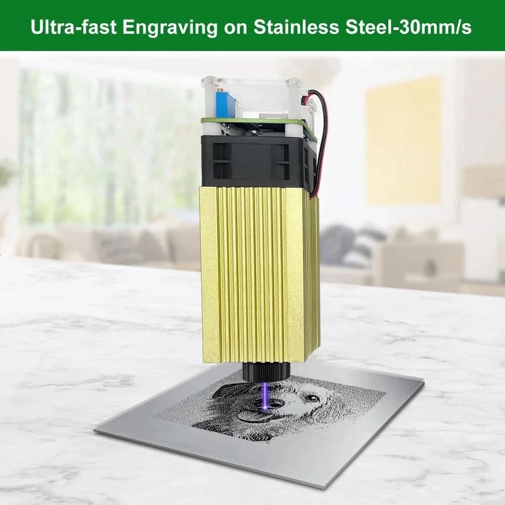 LASER TREE Lasermodul 4W 5W 10W optische Leistung mit Air Assist Laserkopf 450nm TTL Blaulicht Graveur Schneiden Holz DIY Werkzeuge