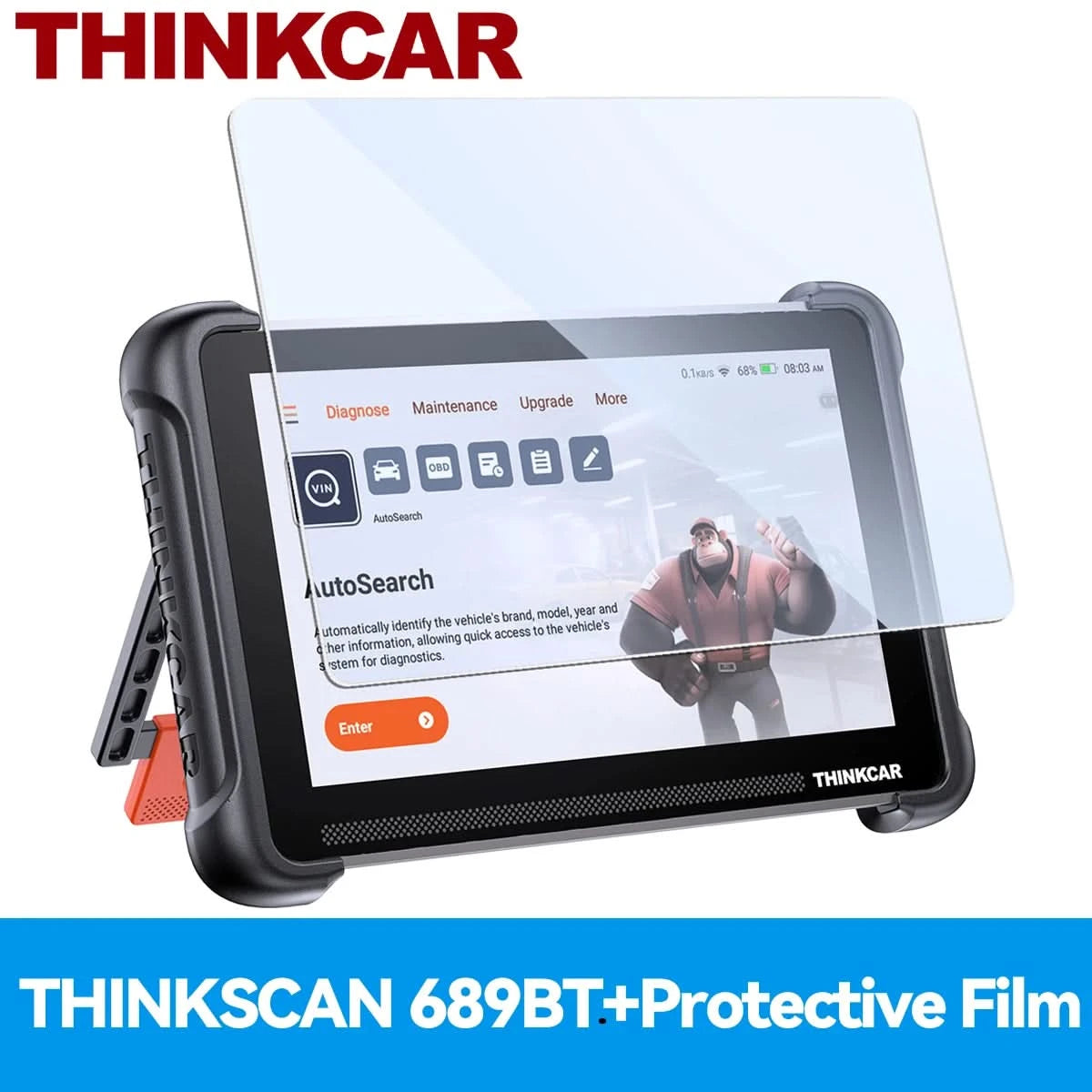 Globale Version THINKCAR THINKSCAN 689BT OBD2 Diagnosegerät DOIP CANFD Bidirektionale ECU-Codierung 35 Rücksetzungen Lebenslange kostenlose Updates