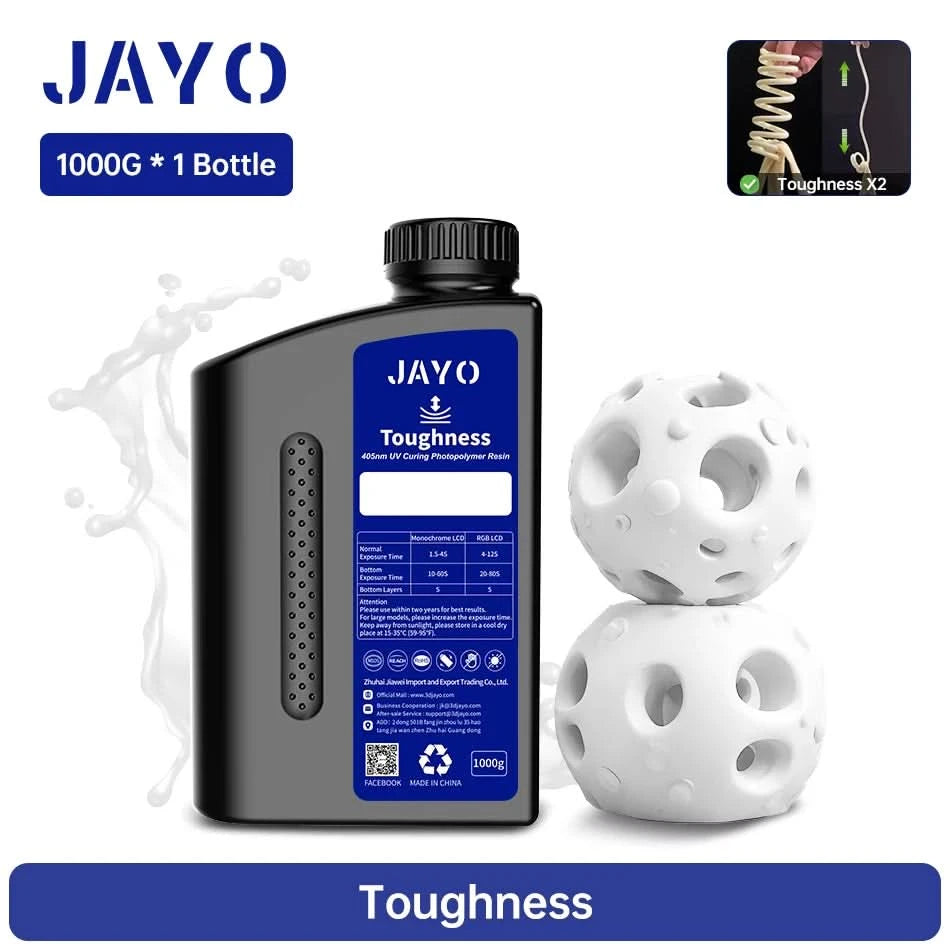 JAYO UV-Harz ABS-ähnlich/Standard/Pflanzlich/Nylon-ähnlich/Wasserwaschbar 1KG 405nm Flüssiges Rapid UV-Härtung für LCD 3D-Druckmaterial
