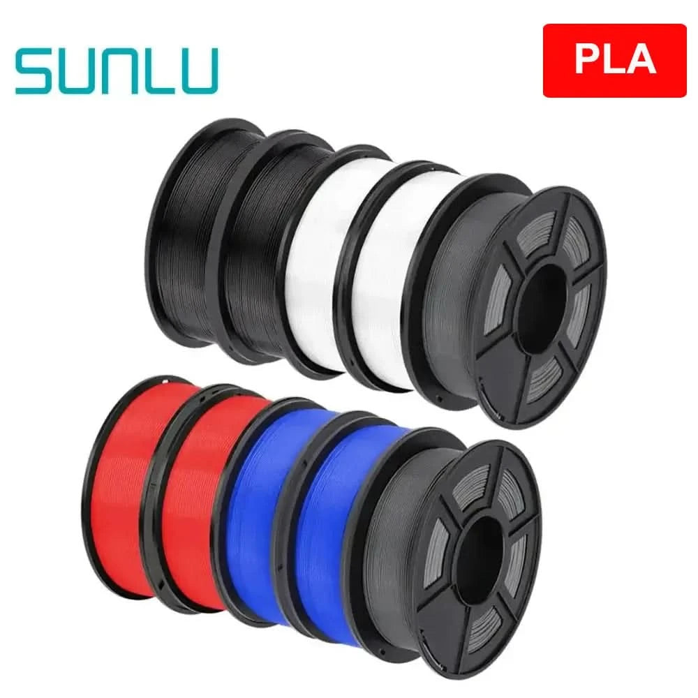 SUNLU 10KG 3D Filament PLA/PLA PLUS/PETG/Easy ABS Filament 1.75mm 10 Rollen 1KG sauber gewickeltes 3D-Drucker-Filament für 3D-Drucker