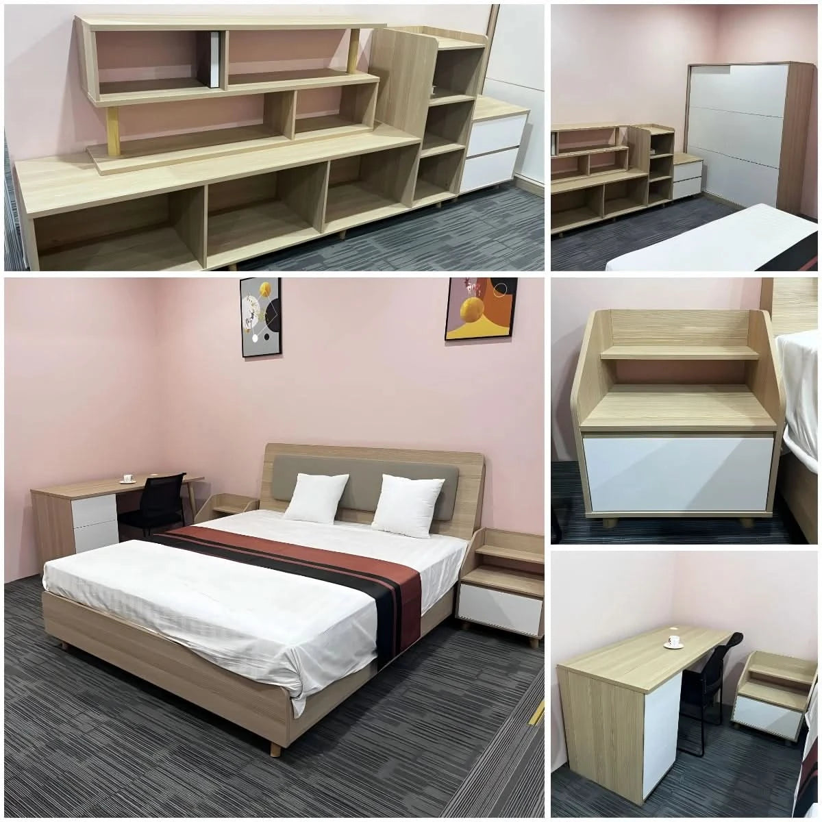 Factory Supply Hotel 5 Star Comfortable Modern Star Custom Hotel Bedroom Furniture Luxury king Size Hotel Bedroom Set