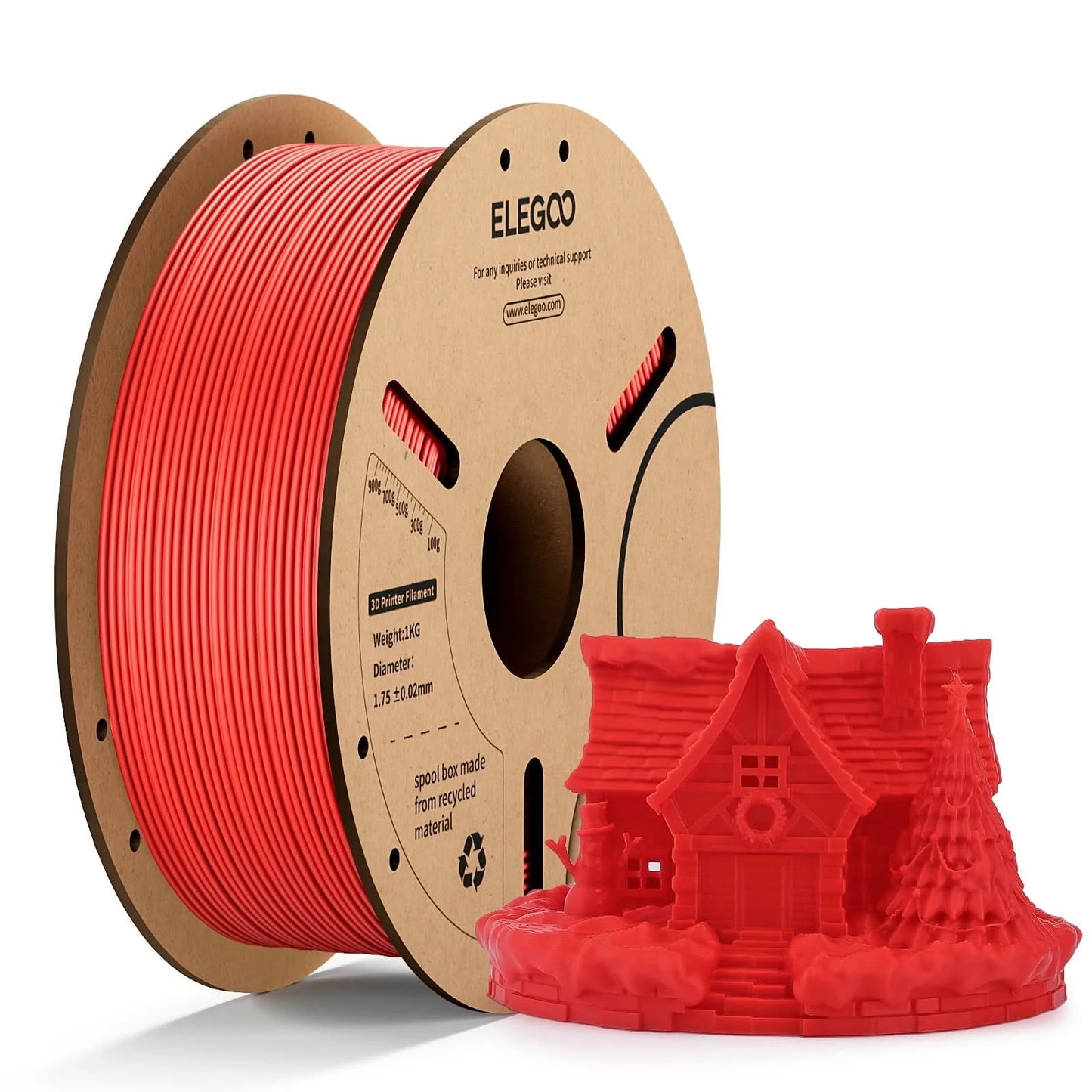 ELEGOO 1.75mm PLA Filament 1kg Plastic 3D PLA for 3D Printer Consumables Material for FDM 3D Printer NEPTUNE 3 PRO