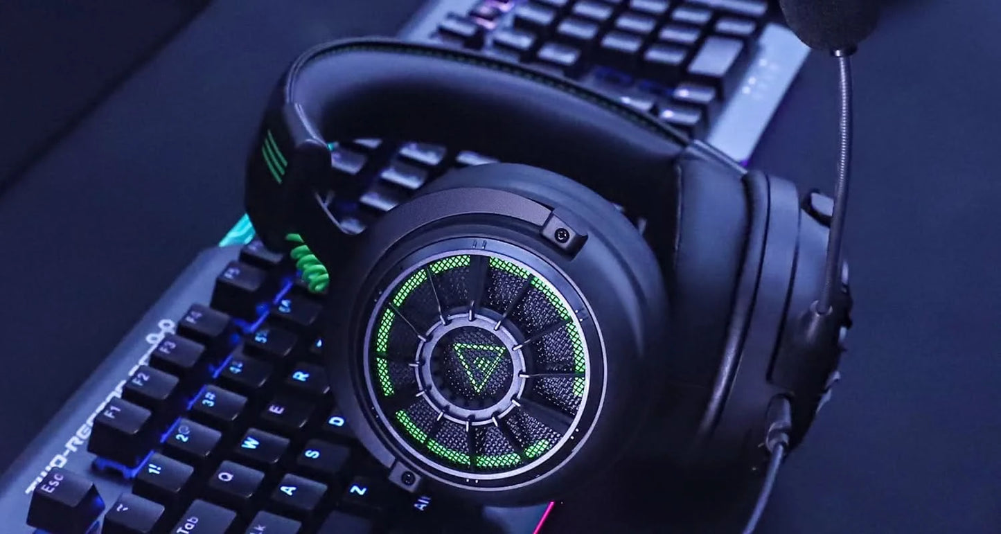 EKSA StarEngine Pro Gaming Headset Gamer 7.1 kabelgebundenes Over-Ear-Headset mit ENC-Mikrofon und Geräuschunterdrückung für PC/PS4/PS5/Xbox