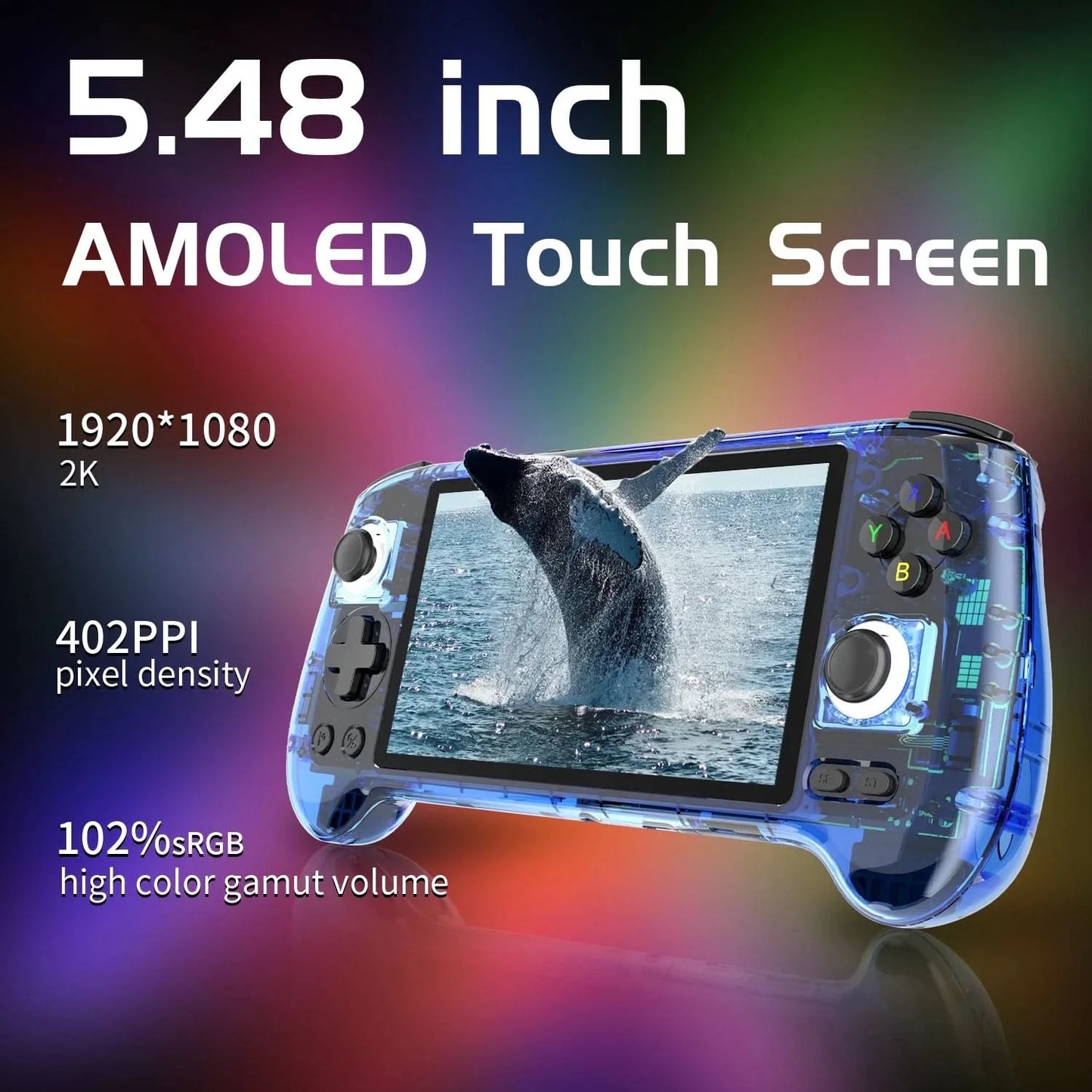 ANBERNIC RG556 Handheld Game Console Unisoc T820 Android 13 5.48 inchOLED Screen WIFI Bluetooth Retro Portable PS2 Video Players
