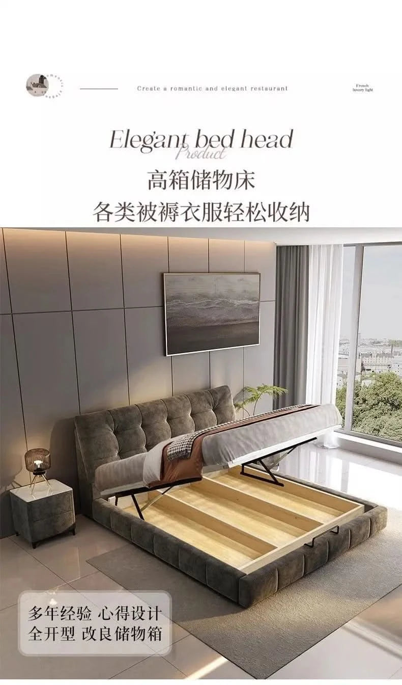 Bedsroom Fancy Beds Minimalist Modern Frame Luxury Beds Nightstands Unique Muebles Para El Hogar Home Furniture Accessories
