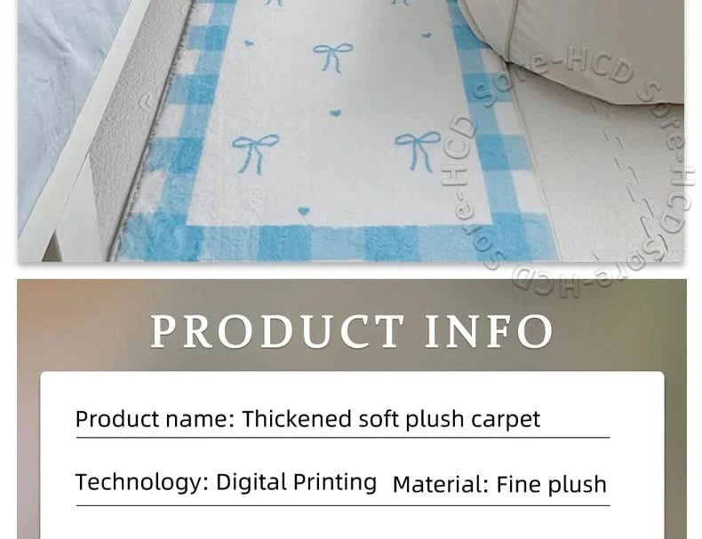 Bedroom Carpet Bedside Floor Mat Cute Soft Plush Room Decor Long Rug Comfortable Shaggy Korean Carpets Home Decoration 침실 카펫