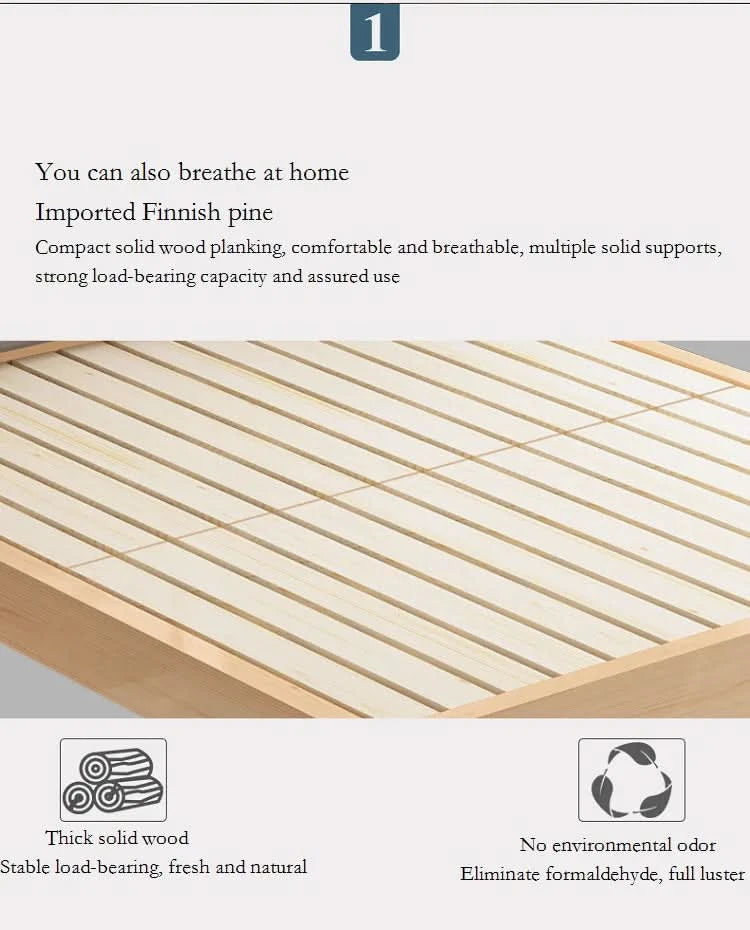 Modern Simple Small Family Master Bedroom Room Rental House Solid Wood Bed