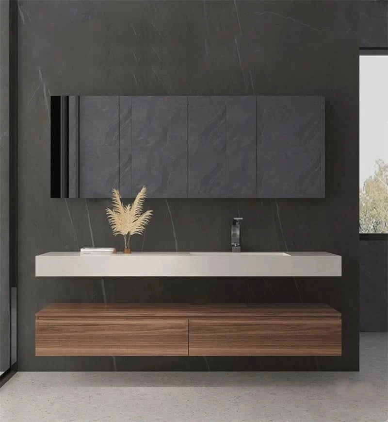 Pink Modern Large Storage Space With Side Cabinets Bathroom Cabinet With Drawers