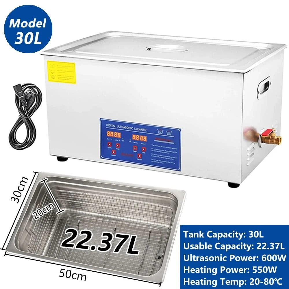 2/3/6/10L/30L Digitaler Ultraschallreiniger mit Heizfunktion 220V 40KHZ Edelstahl Ultraschallreinigungsgerät Haushaltsgerät