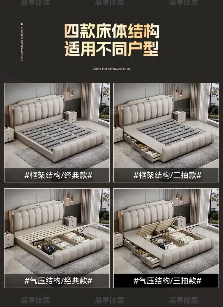 Bedsrooms Uniques Beds Frame Headboard Modern Luxury Beds Twin Storage Camas De Casal De Luxo Home Furniture Accessories