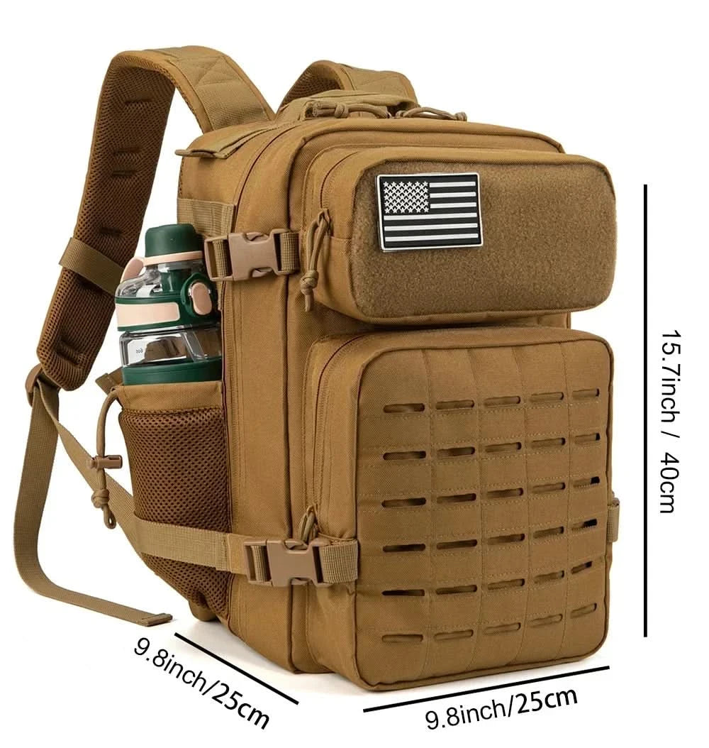 25L/45L Taktische Rucksäcke für Herren und Damen, Outdoor-Aktivitäten, kleine Schulrucksäcke mit Wasserflaschenhalter