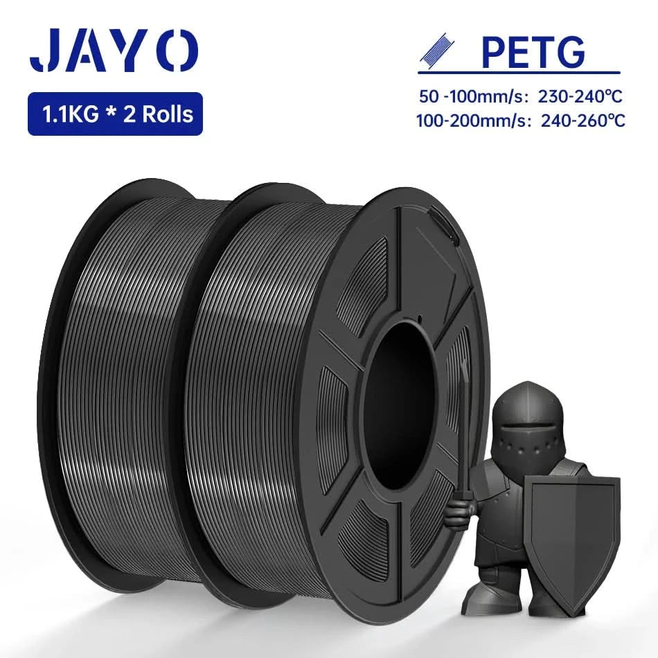JAYO PETG/PLA/SILK/PLA Meta/PLA+/ABS 2 Rollen 3D-Drucker-Filament 1,75 mm Kreatives Modellmaterial für Kinder für 3D-Stift-Filament