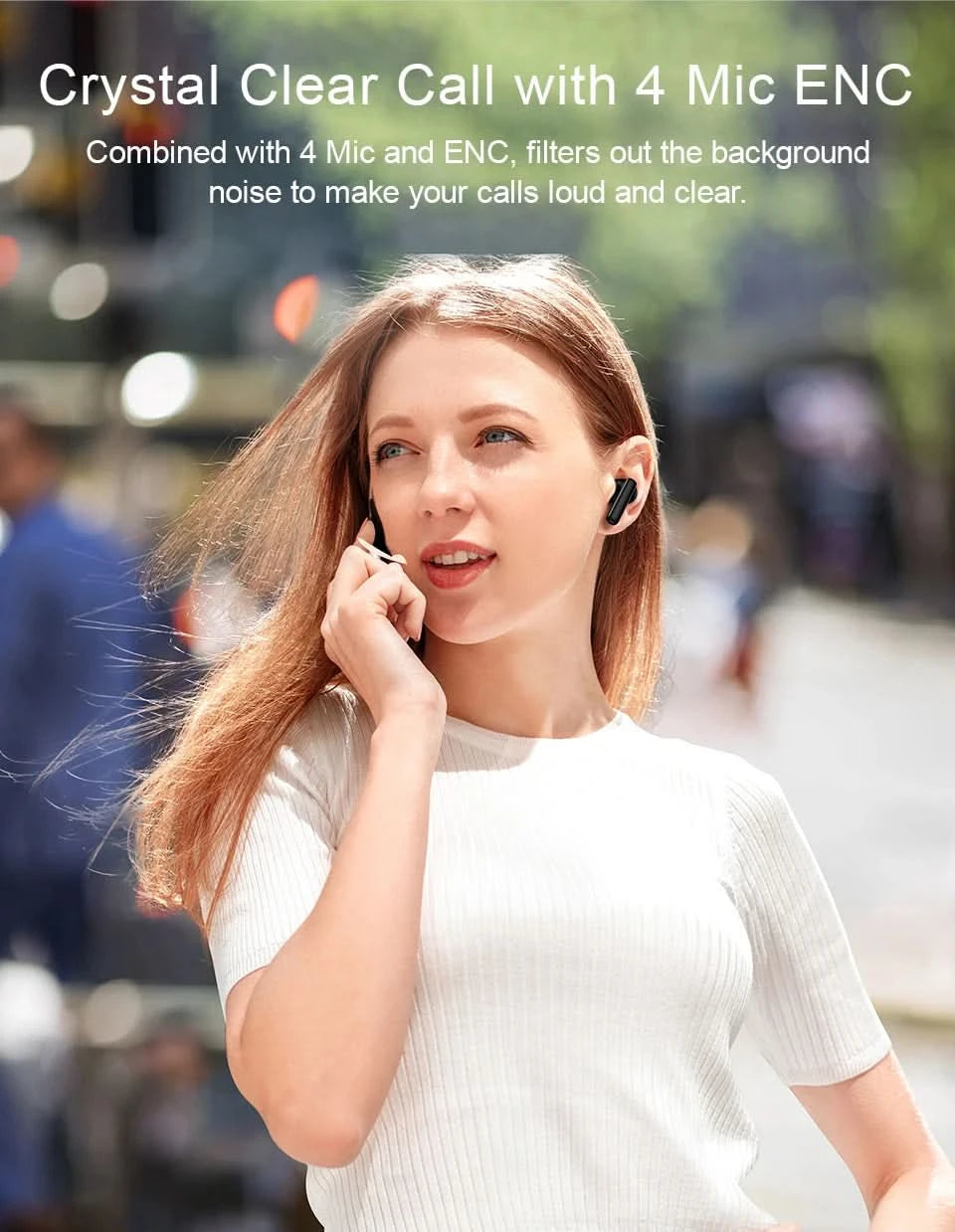 QCY T13 ANC Wireless Earbuds Bluetooth 5.3 TWS ANC Geräuschunterdrückung Kopfhörer 4 Mikrofone ENC Headset In-Ear Freisprech-Ohrhörer