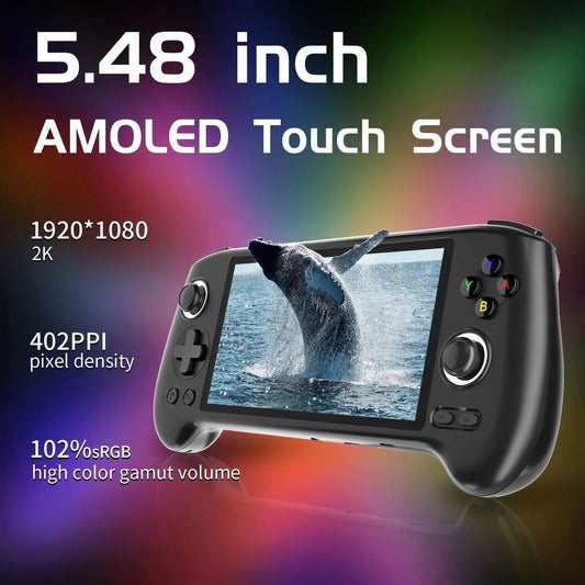 ANBERNIC RG556 Handheld Game Console Unisoc T820 Android 13 5.48 inchOLED Screen WIFI Bluetooth Retro Portable PS2 Video Players