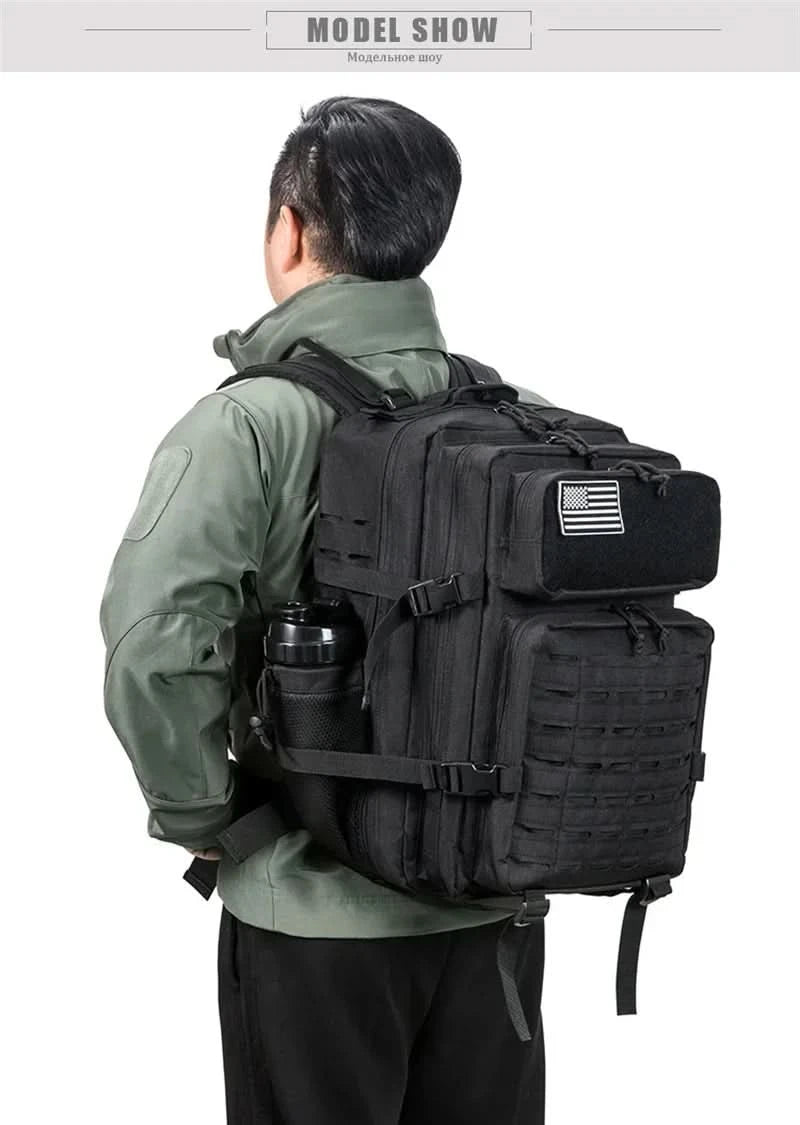 25L/45L Taktische Rucksäcke für Herren und Damen, Outdoor-Aktivitäten, kleine Schulrucksäcke mit Wasserflaschenhalter