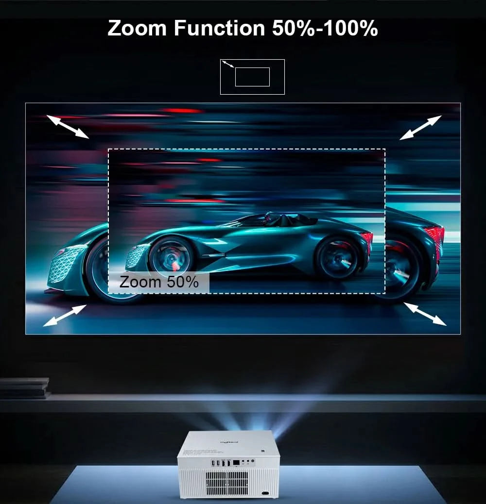 ThundeaL TDA7W Full HD 1080P Projektor Android WiFi 32G Beamer 4K Video TDA7 Sprachsteuerung 3D Smart TV Heimkino-Beamer
