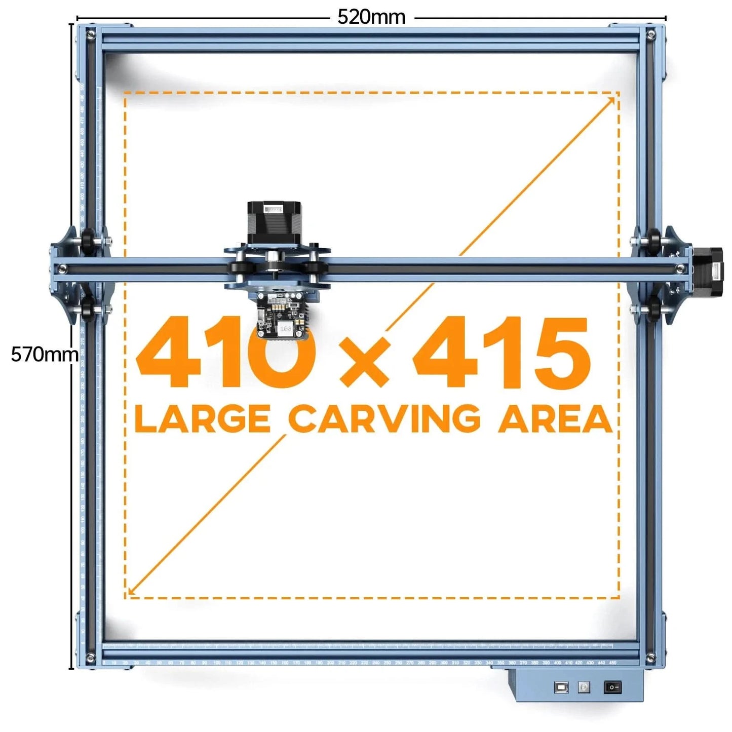 SCULPFUN S9 Lasermaschine 90W CO2 Laser-Effekt Gravur Schneidwerkzeug Hohe Genauigkeit 410x420mm Schnelle Montage