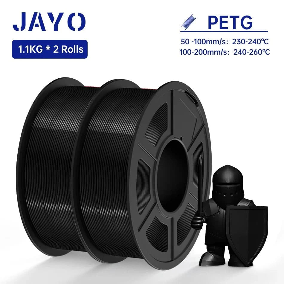 JAYO PETG/PLA/SILK/PLA Meta/PLA+/ABS 2 Rollen 3D-Drucker-Filament 1,75 mm Kreatives Modellmaterial für Kinder für 3D-Stift-Filament