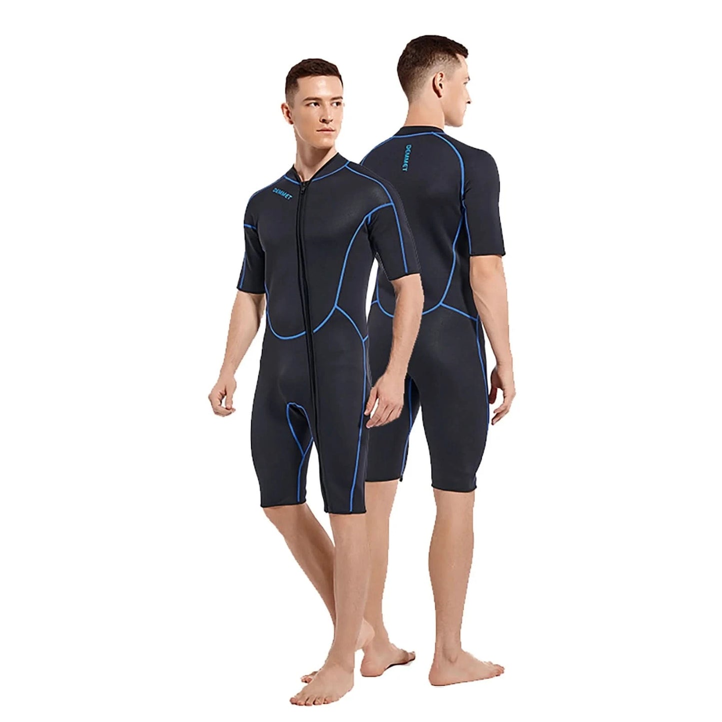Taucher-Neoprenanzug 1,5-3 mm, einteilig, Neopren, Herren und Damen, Ganzkörper-Neoprenanzug, Sonnenschutz, warm, Badeanzug, Schwimmen, Surfen, Schnorcheln