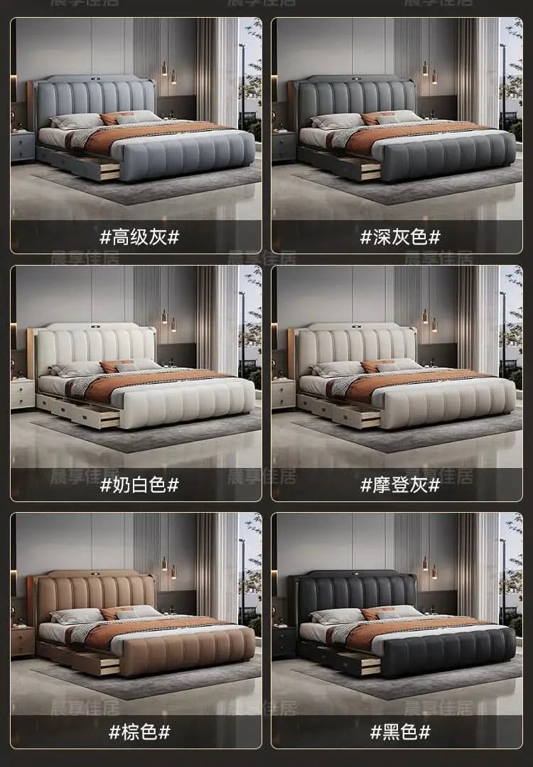 Bedsrooms Uniques Beds Frame Headboard Modern Luxury Beds Twin Storage Camas De Casal De Luxo Home Furniture Accessories
