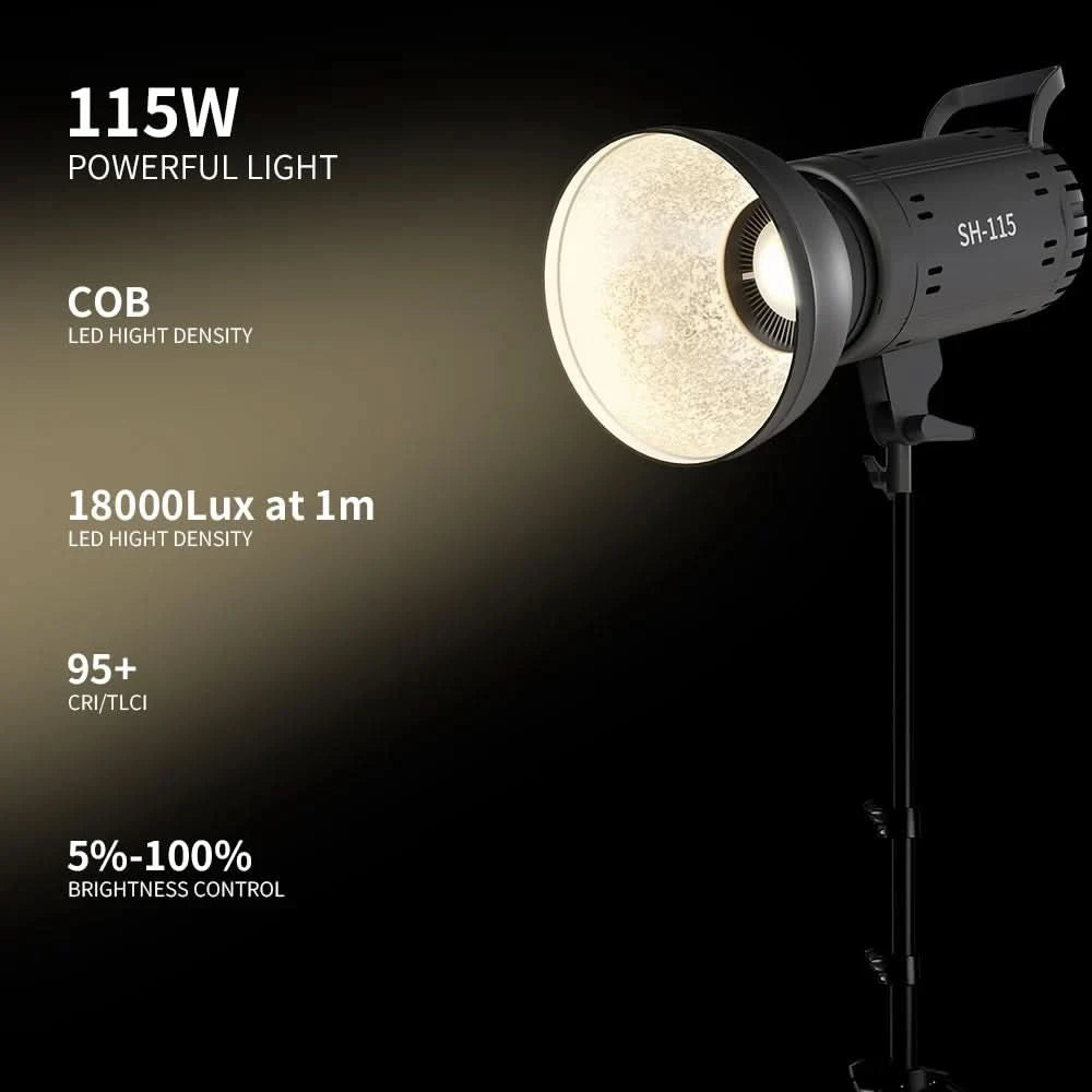 135W Photography LED COB Video Light  Daylight-Balanced Sun Lamp for Portrait Flash Studio Accessories Youtube Live