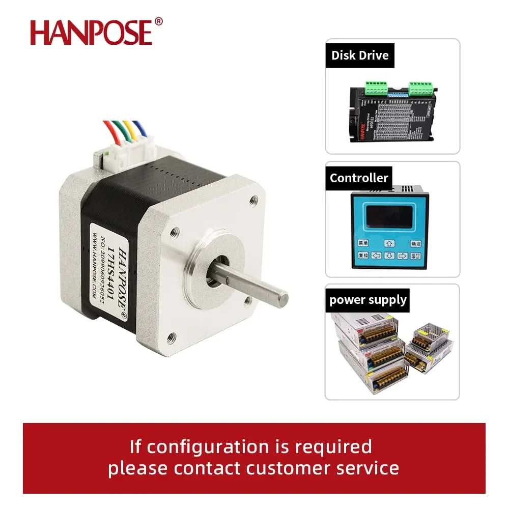 HANPOSE Nema17 Schrittmotor, Drehmoment 78 oz-in (52 N-cm), Strom 1,8 A. Modelle 17HS8401 17HS 2408 17HS3401S 17HS4401S 17HS6401S