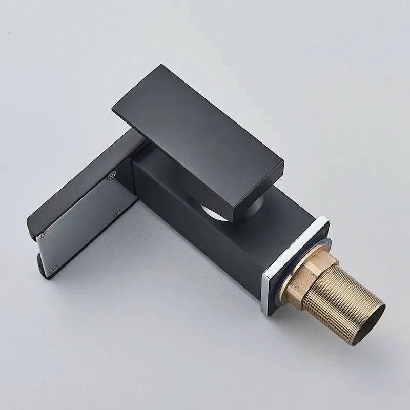 Rozin LED Bathroom Basin Faucet Black Waterfall Sink Faucets Hydroelectric LED Deck Mounted Crane Hot Cold Water Mixer Tap