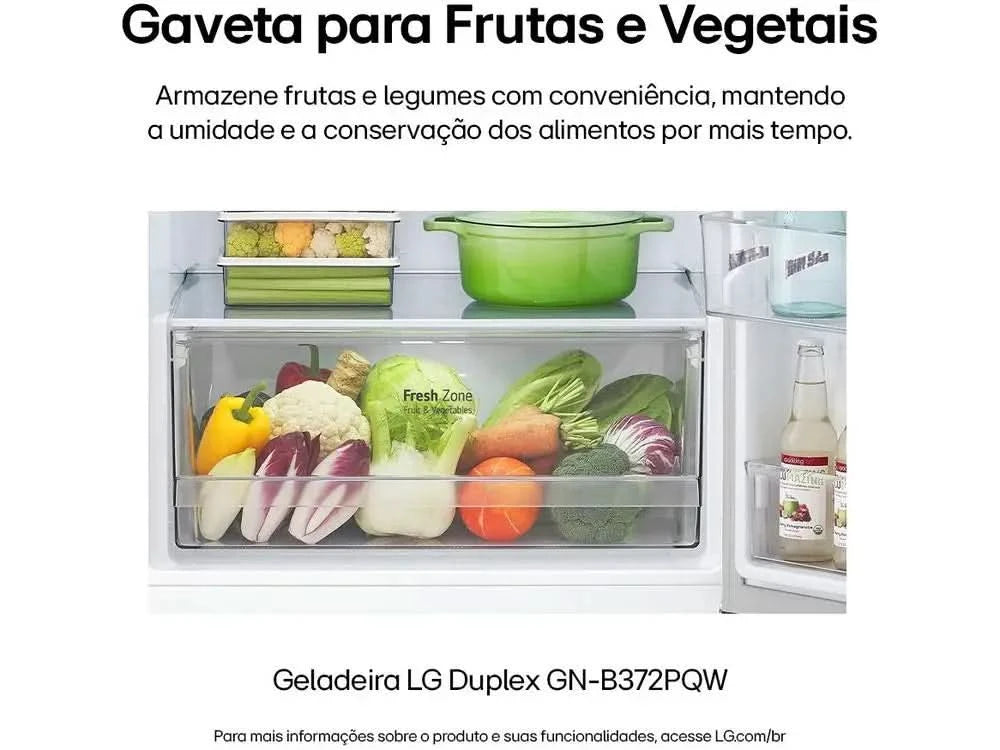 LG No Frost White Duplex 375L GN-B372PQW - 110V Kühlschrank/Kühlgerät