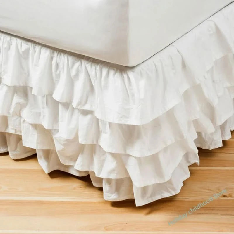 4-story Ruffle bed skirt surrounding elastic bedspread no surface family hotel double bed / full bed / king bed / king bed