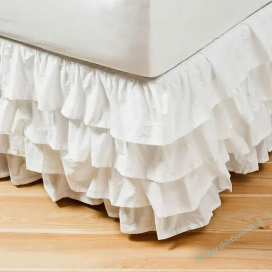 4-story Ruffle bed skirt surrounding elastic bedspread no surface family hotel double bed / full bed / king bed / king bed