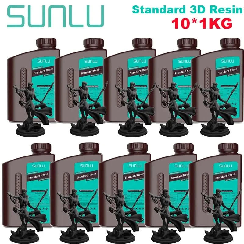 SUNLU 10KG  Standard / Water-Wash 3D Resin 405nm UV Resin For most SLA/DLP/LCD 3D Printer Material UV Sensitive 1kg