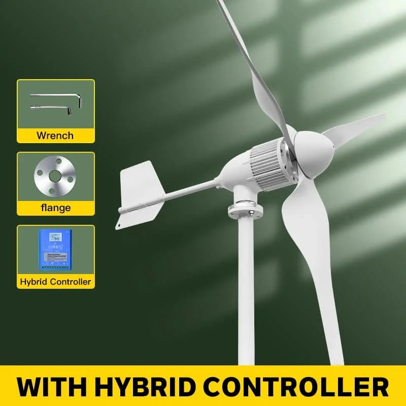 5000 W 2 kW Horizontale Windkraftanlage Generator 96 V 48 V 24 V Freie Energie Magnet Dynamo Starke Leistung 220 V Wechselrichter Ausgang für Zuhause