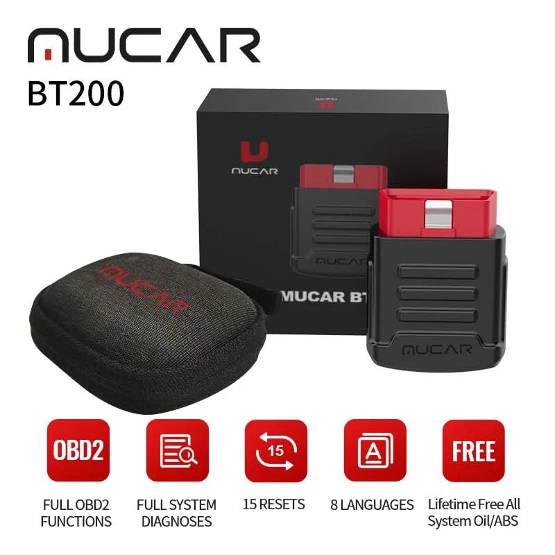 MUCAR BT200 & BT200 Pro Obd2 Diagnosegeräte Bluetooth obd 2 Scanner Automobil Code-Lesegerät Alle Systemdiagnose lebenslang kostenlos