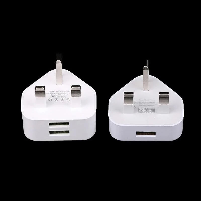 HUAHUA2025 NEU 1 Stk. Dual Port Schnellladegerät 5 V/2,1 A, UK 3-Pol Wandadapter für Telefone & Tablets, Multi-Geräte USB Lade-Hub