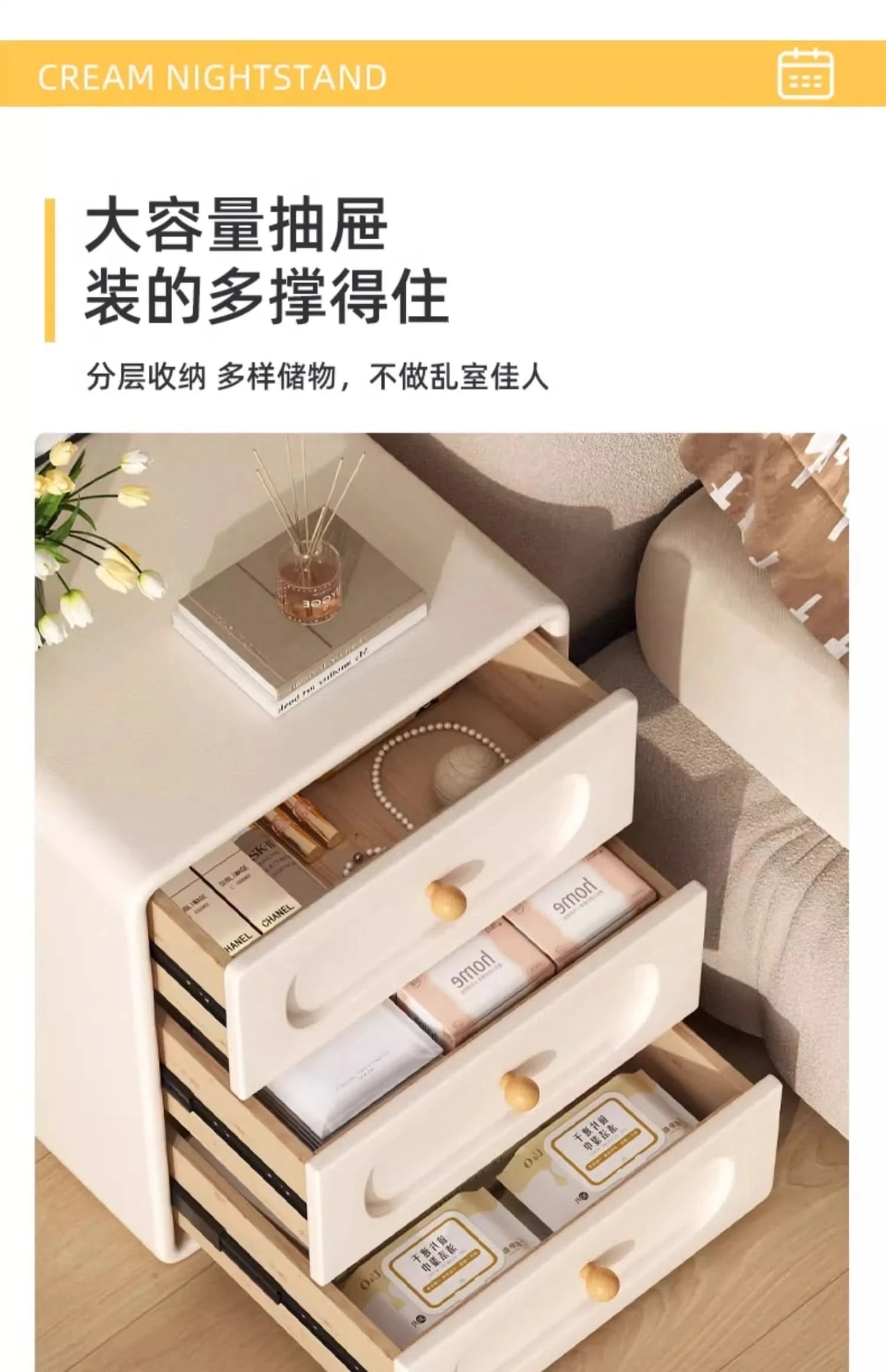 Living Room Home Nightstands Bedroom Storage Modern Design Nightstand Drawers Simple Table De Nuit Chambre Home Furniture