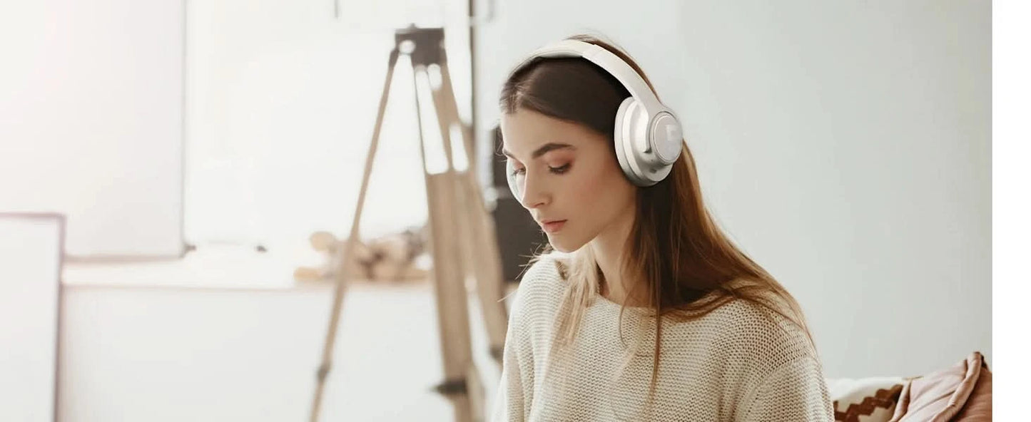 SoundPEATS Space Bluetooth Headphones Hybrid Active Noise Cancelling Wireless Headphone,123H Play,Mic,Multipoint Connection